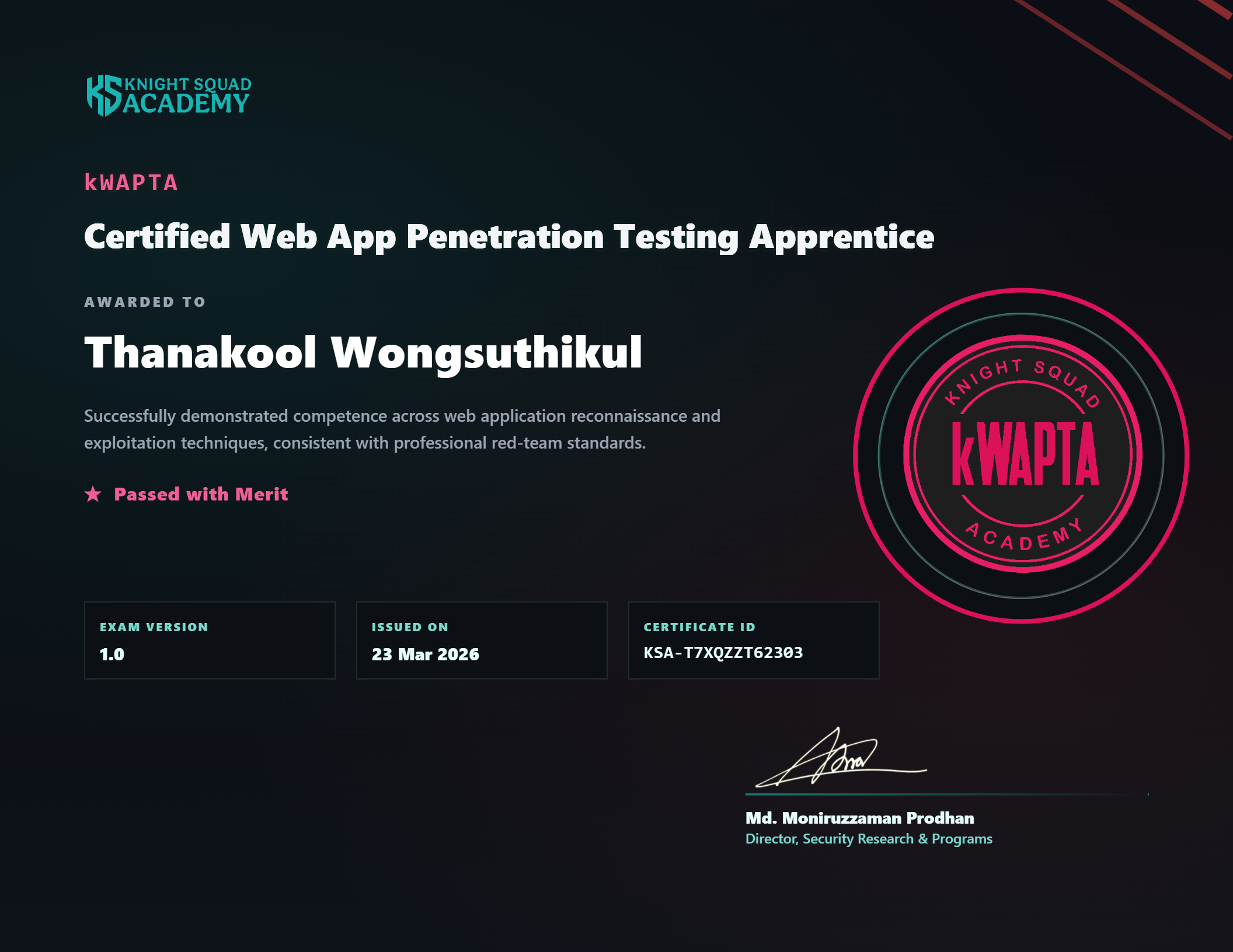 Certificate